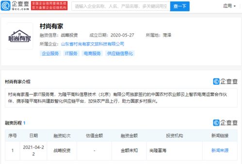 數字文化創意內容應用服務商村尚有家獲尚隆富海戰略投資，加速產業升級